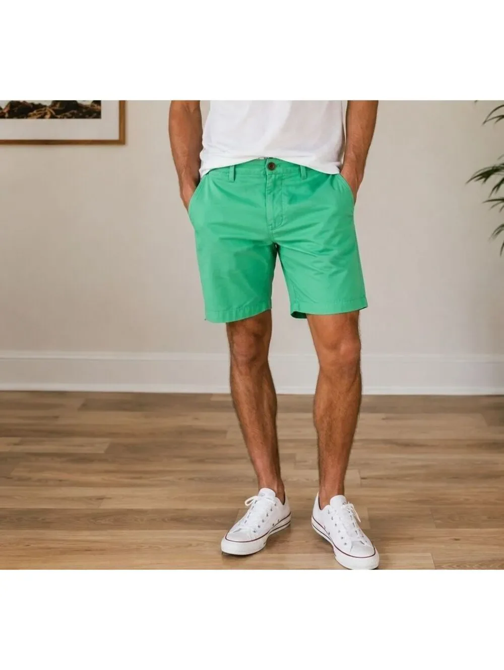 Polo Golf Ralph Lauren Green Chino Golf Shorts Men's W30
